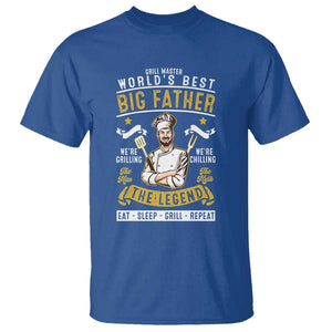 BBQ Father T Shirt Grill Master World's Best Big Father The Man The Myth The Legend Father's Day TS11 Royal Blue Print Your Wear