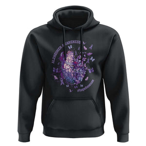 Alzheimer Supporter Hoodie Alzheimer Awareness Hope For A Cure Flower TS11 Black Print Your Wear