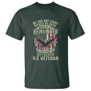 Memorial Day T Shirt Honor And Remeber Eagle TS11 Dark Forest Green Print Your Wear