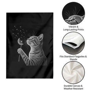 Cat Blowing Dandelion Garden Flag Kitten Making A Wish Nature Art TS11 Print Your Wear