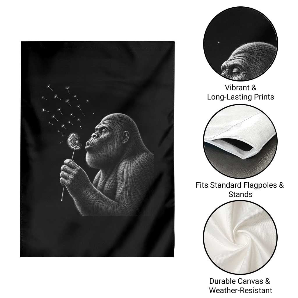 Bigfoot Blowing Dandelion Garden Flag Funny Sasquatch Making A Wish TS11 Print Your Wear