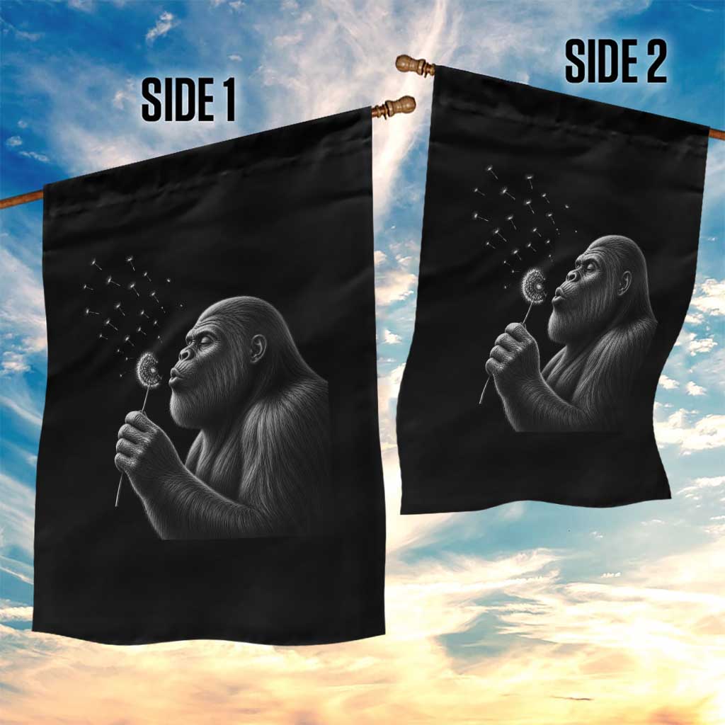 Bigfoot Blowing Dandelion Garden Flag Funny Sasquatch Making A Wish TS11 Print Your Wear