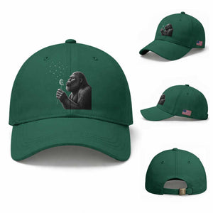 Bigfoot Blowing Dandelion Baseball Cap Funny Sasquatch Making A Wish TS11 Baseball Cap Universal Fit Irish Green Print Your Wear