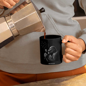 Bigfoot Blowing Dandelion Coffee Mug Funny Sasquatch Making A Wish TS11 Print Your Wear