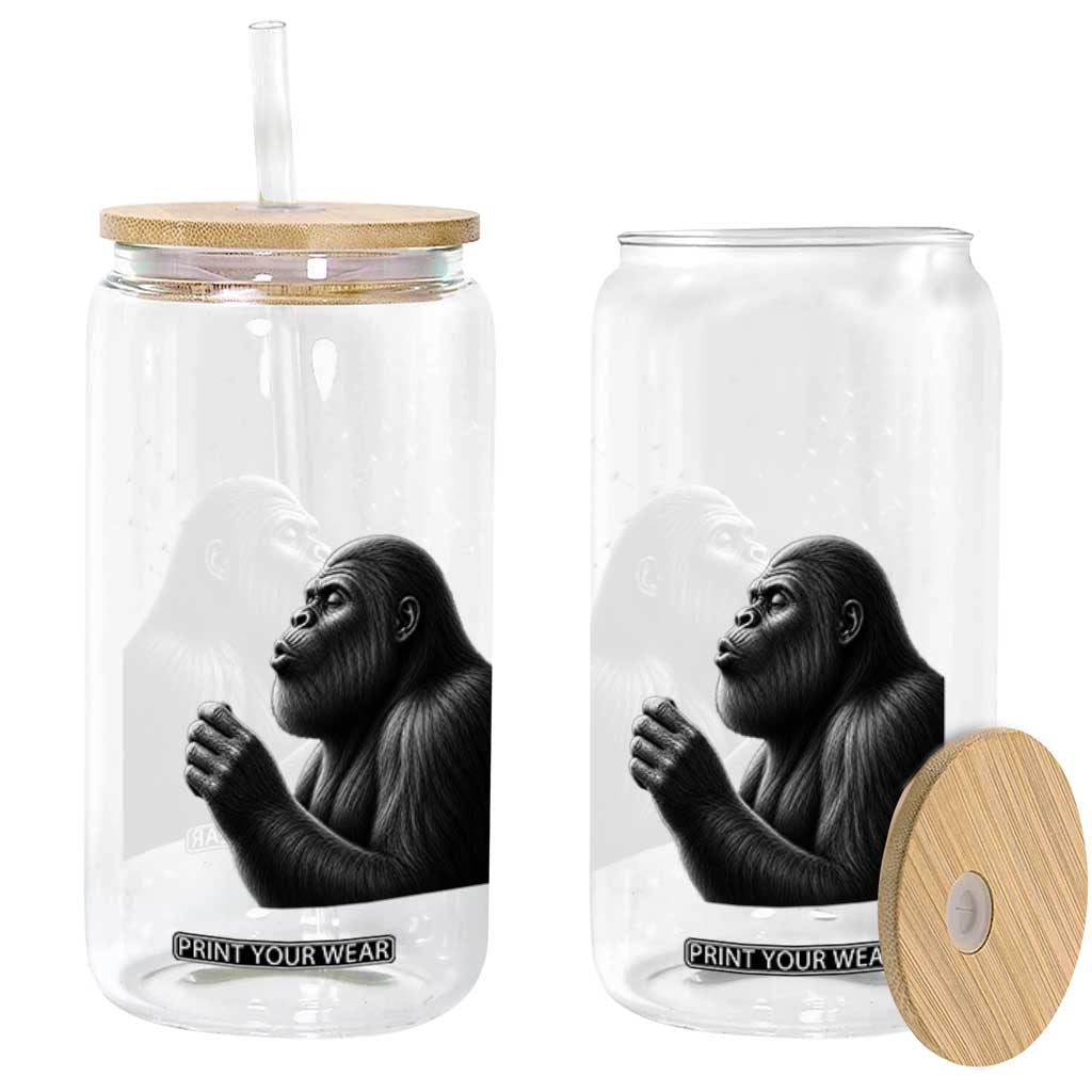 Bigfoot Blowing Dandelion Glass Can Funny Sasquatch Making A Wish TS11 Print Your Wear