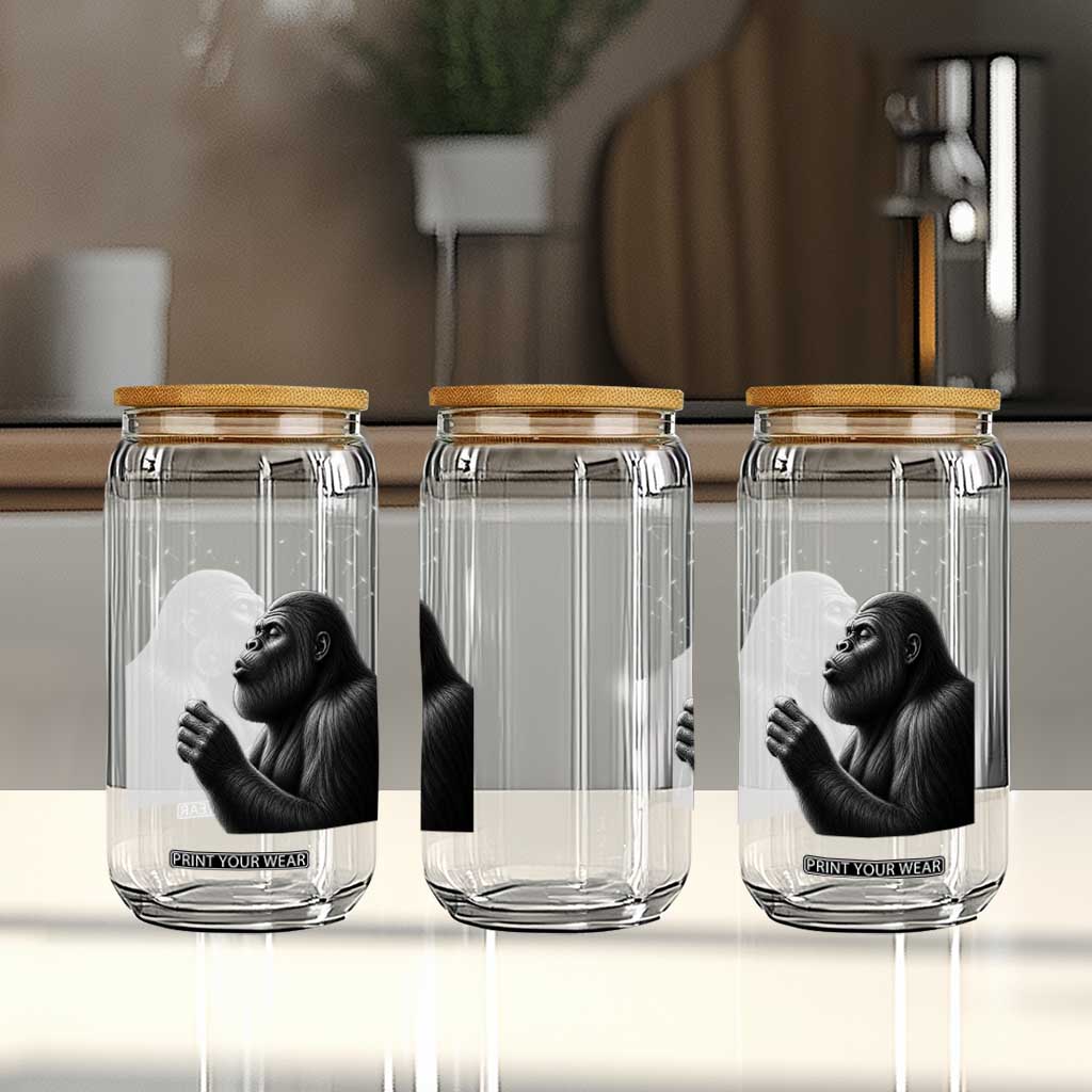 Bigfoot Blowing Dandelion Glass Can Funny Sasquatch Making A Wish TS11 Print Your Wear