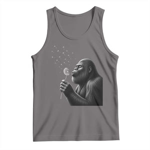 Bigfoot Blowing Dandelion Tank Top Funny Sasquatch Making A Wish TS11 Deep Heather Print Your Wear