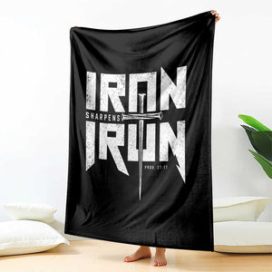 Iron Sharpens Iron Throw Blanket Christian Bible Scripture Gym Workout TS11 Print Your Wear