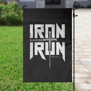 Iron Sharpens Iron Garden Flag Christian Bible Scripture Gym Workout TS11 Print Your Wear