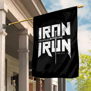 Iron Sharpens Iron Garden Flag Christian Bible Scripture Gym Workout TS11 Print Your Wear