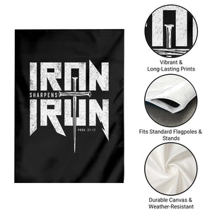 Iron Sharpens Iron Garden Flag Christian Bible Scripture Gym Workout TS11 Print Your Wear