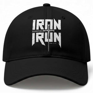 Iron Sharpens Iron Baseball Cap Christian Bible Scripture Gym Workout TS11 Print Your Wear