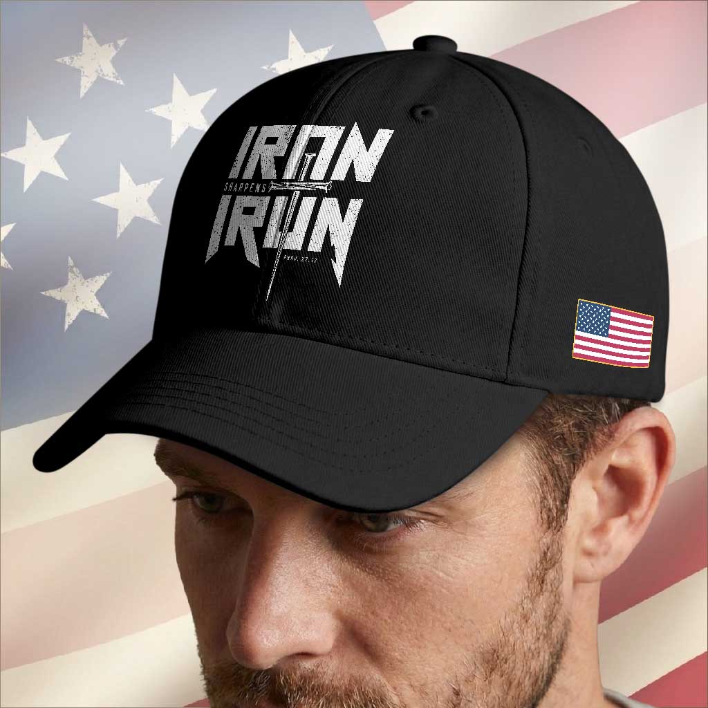 Iron Sharpens Iron Baseball Cap Christian Bible Scripture Gym Workout TS11 Print Your Wear
