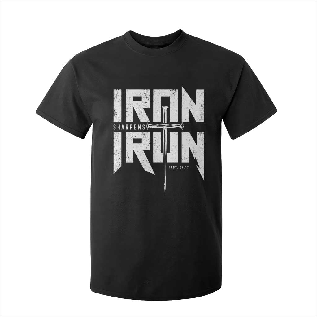 Iron Sharpens Iron T Shirt For Kid Christian Bible Scripture Gym Workout TS11 Black Print Your Wear