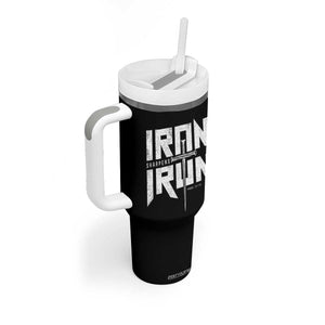 Iron Sharpens Iron Tumbler With Handle Christian Bible Scripture Gym Workout TS11 Print Your Wear