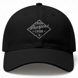 Iron Sharpens Iron Baseball Cap Christian Faith Scripture Nail Jesus Cross TS11 Print Your Wear