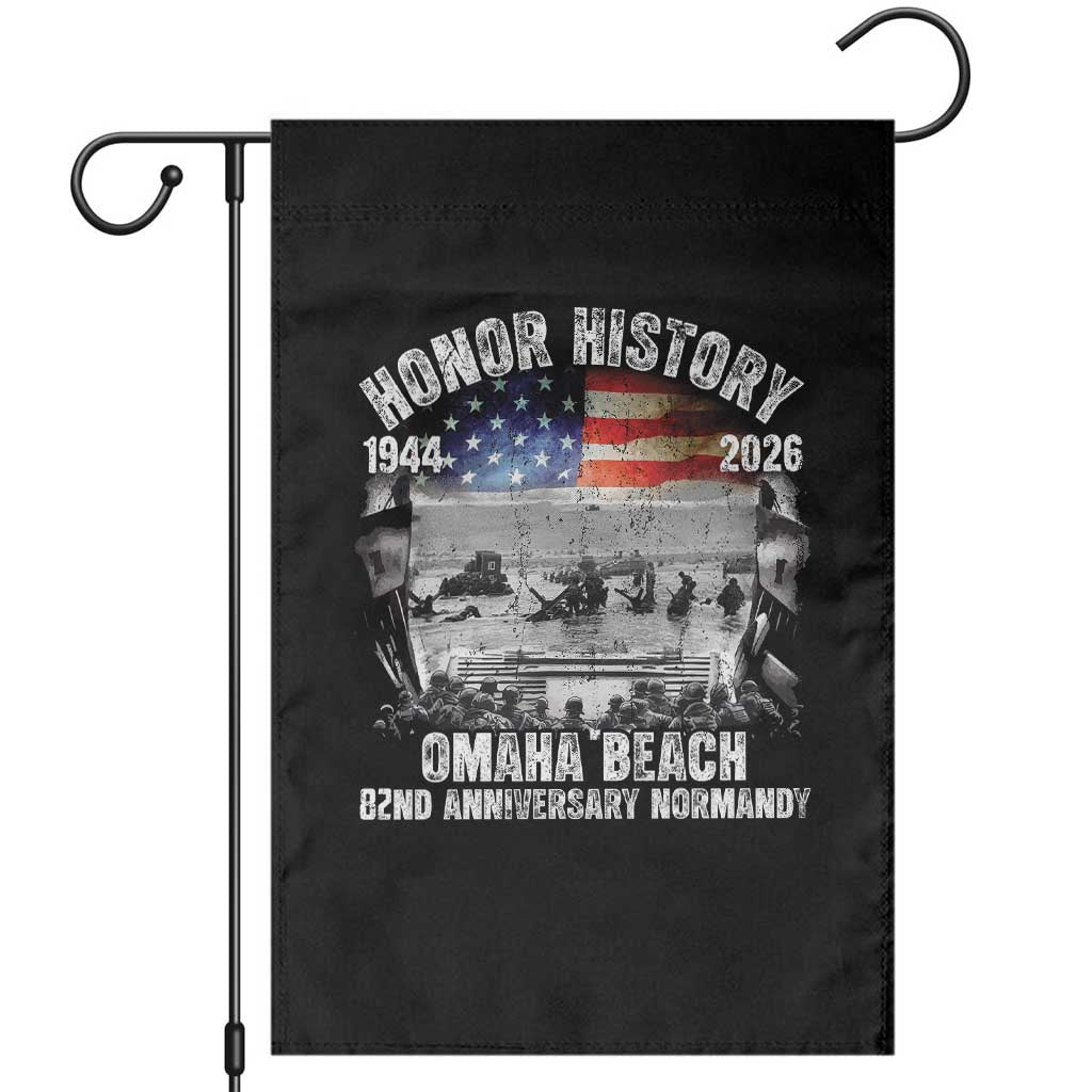 Omaha Beach D Day Garden Flag 82nd Anniversary Honor History Normandy WWII TS11 Black Print Your Wear