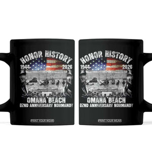 Omaha Beach D Day Coffee Mug 82nd Anniversary Honor History Normandy WWII TS11 Black Print Your Wear