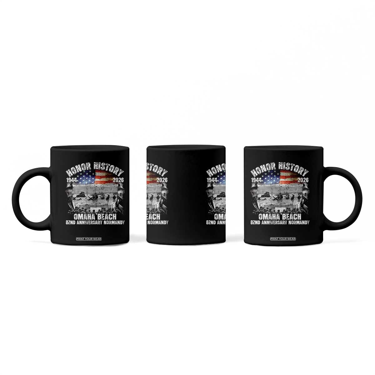 Omaha Beach D Day Coffee Mug 82nd Anniversary Honor History Normandy WWII TS11 Print Your Wear