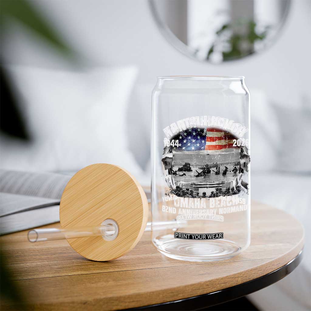 Omaha Beach D Day Glass Can 82nd Anniversary Honor History Normandy WWII TS11 Print Your Wear