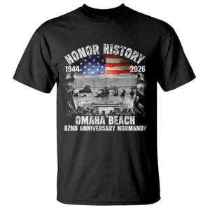 Omaha Beach D Day T Shirt 82nd Anniversary Honor History Normandy WWII TS11 Black Print Your Wear