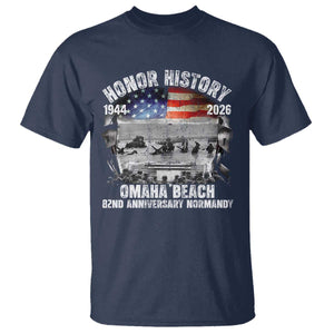 Omaha Beach D Day T Shirt 82nd Anniversary Honor History Normandy WWII TS11 Navy Print Your Wear