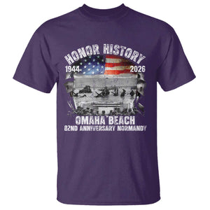Omaha Beach D Day T Shirt 82nd Anniversary Honor History Normandy WWII TS11 Purple Print Your Wear