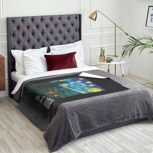 Let It Gogh Funny Vincent Van Gogh Throw Blanket Starry Night Design Art Lover TS11 Print Your Wear