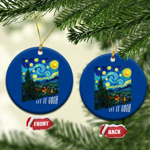 Let It Gogh Funny Vincent Van Gogh Ceramic Ornament Starry Night Design Art Lover TS11 1pc Blue Print Your Wear