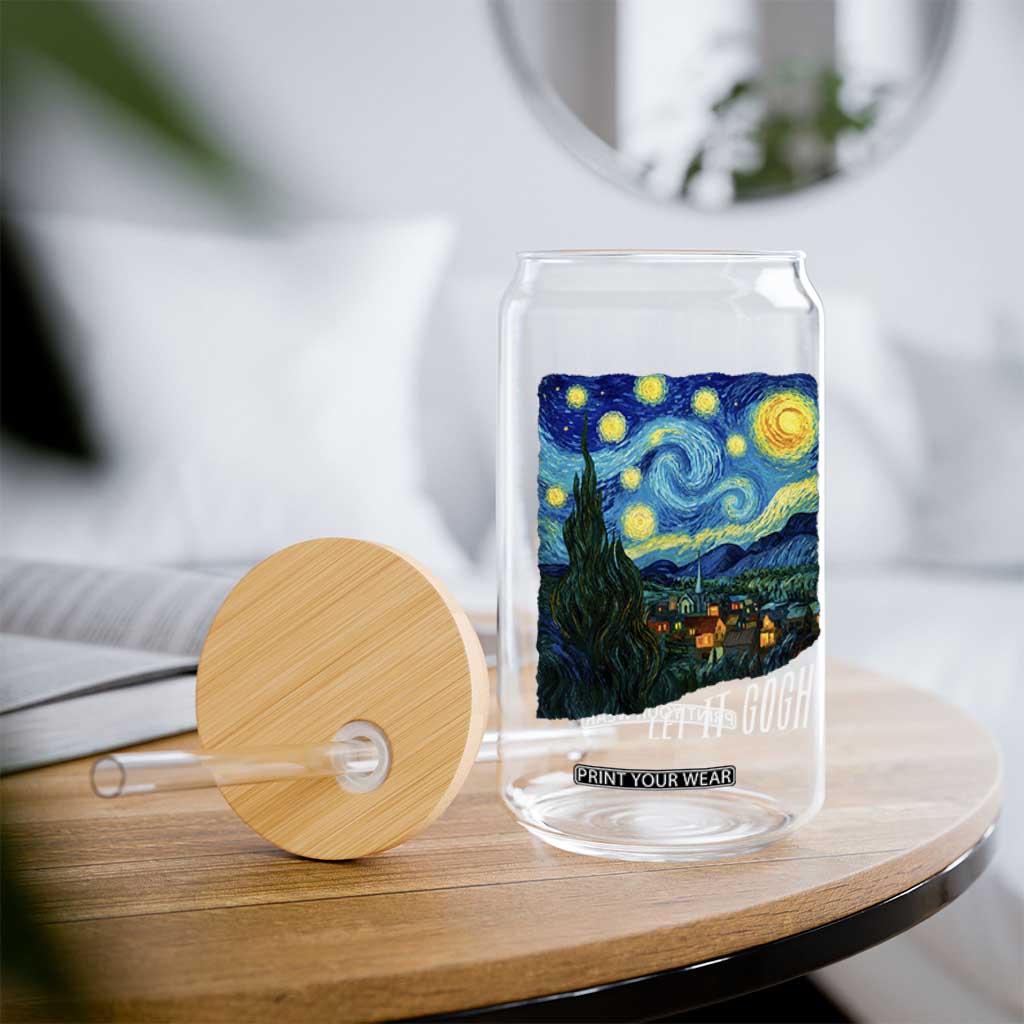 Let It Gogh Funny Vincent Van Gogh Glass Can Starry Night Design Art Lover TS11 Print Your Wear
