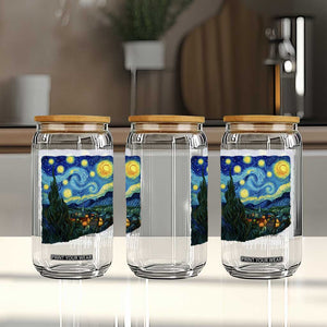 Let It Gogh Funny Vincent Van Gogh Glass Can Starry Night Design Art Lover TS11 Print Your Wear
