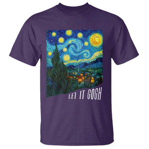 Let It Gogh Funny Vincent Van Gogh T Shirt Starry Night Design Art Lover TS11 Purple Print Your Wear