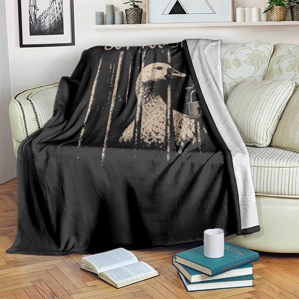 Got Too Silly Throw Blanket Funny Goose Jailbird Prison TS11 Print Your Wear