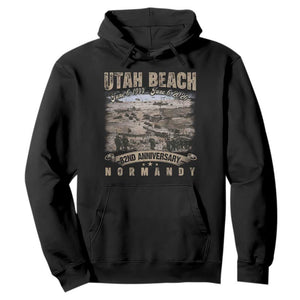 Utah Beach D Day Hoodie 82nd Anniversary Honor History Normandy WWII TS11 Black Print Your Wear
