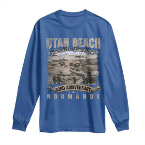 Utah Beach D Day Long Sleeve Shirt 82nd Anniversary Honor History Normandy WWII TS11 Royal Blue Print Your Wear