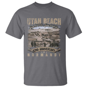 Utah Beach D Day T Shirt 82nd Anniversary Honor History Normandy WWII TS11 Charcoal Print Your Wear