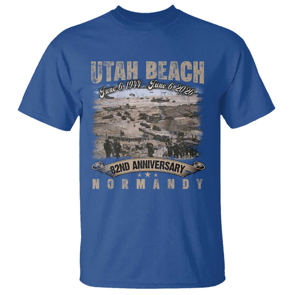 Utah Beach D Day T Shirt 82nd Anniversary Honor History Normandy WWII TS11 Royal Blue Print Your Wear