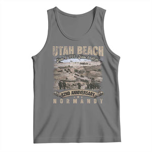 Utah Beach D Day Tank Top 82nd Anniversary Honor History Normandy WWII TS11 Black Heather Print Your Wear