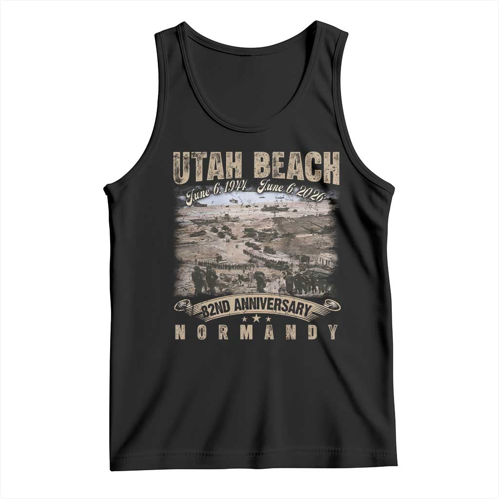 Utah Beach D Day Tank Top 82nd Anniversary Honor History Normandy WWII TS11 Black Print Your Wear