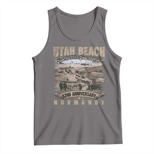 Utah Beach D Day Tank Top 82nd Anniversary Honor History Normandy WWII TS11 Deep Heather Print Your Wear