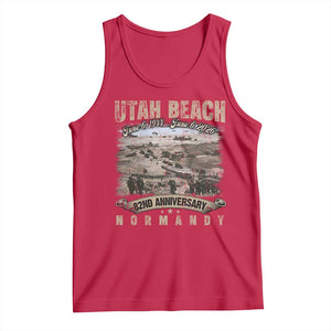 Utah Beach D Day Tank Top 82nd Anniversary Honor History Normandy WWII TS11 Red Print Your Wear
