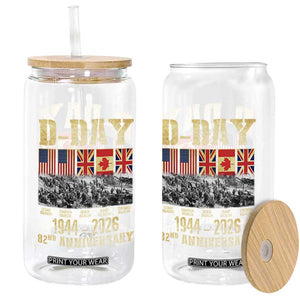 D Day 82nd Anniversary Honor History Normandy WWII Glass Can TS11 Print Your Wear