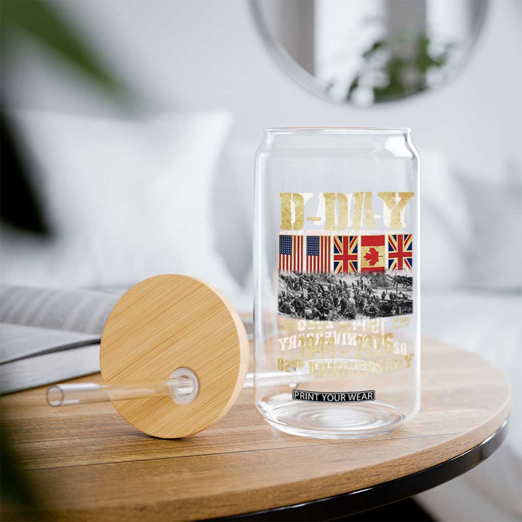D Day 82nd Anniversary Honor History Normandy WWII Glass Can TS11 Print Your Wear