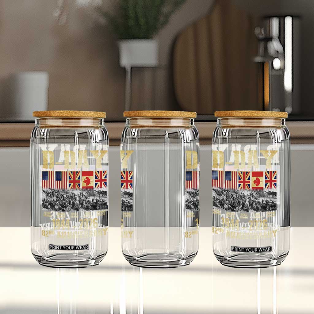 D Day 82nd Anniversary Honor History Normandy WWII Glass Can TS11 Print Your Wear