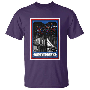 The 4th Of July T Shirt Vintage Tarot Card Dark Magic USA Fireworks TS11 Purple Print Your Wear