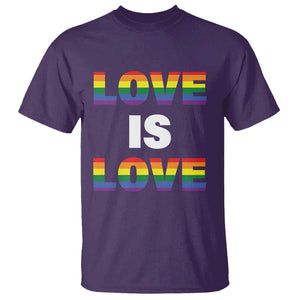 LGBTQ T Shirt Love Is Love Rainbow Gay Pride Queer TS11 Purple Print Your Wear