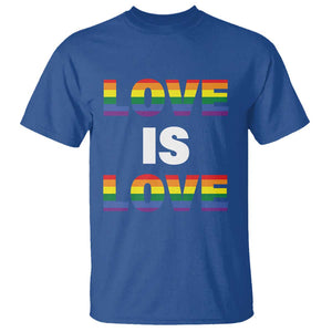 LGBTQ T Shirt Love Is Love Rainbow Gay Pride Queer TS11 Royal Blue Print Your Wear