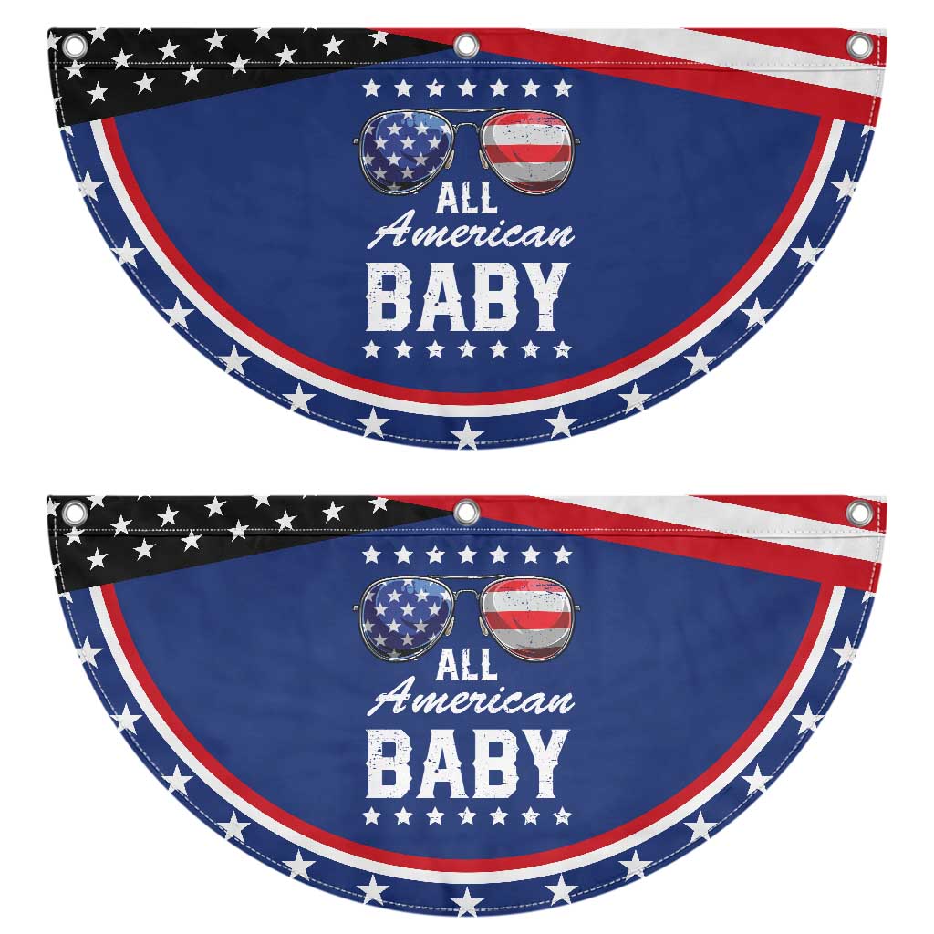 Funny All American Baby 4th Of July Patriotic Fan Flag Family Matching Sunglasses TS11 2pcs pack Classic Navy Print Your Wear