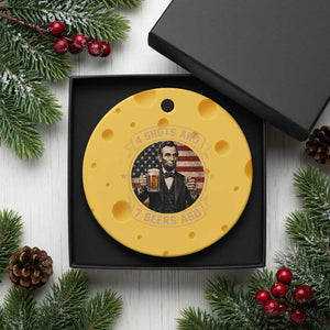 Abraham Lincoln 4 Shots and 7 Beers Ago Beer Drinking Ceramic Ornament TS11 1pc Yellow Cheese Print Your Wear
