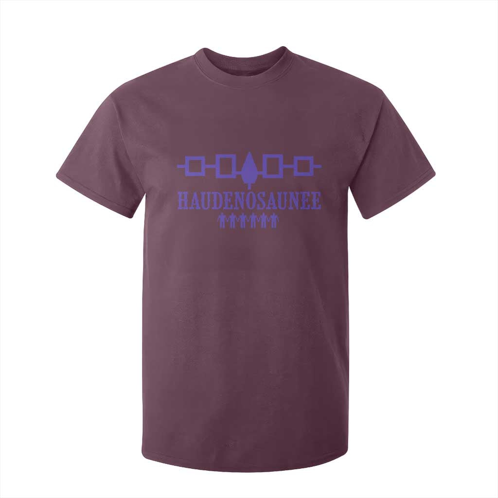 Native American Haudenosaunee Iroquois Nation Flag T Shirt For Kid TS11 Maroon Print Your Wear